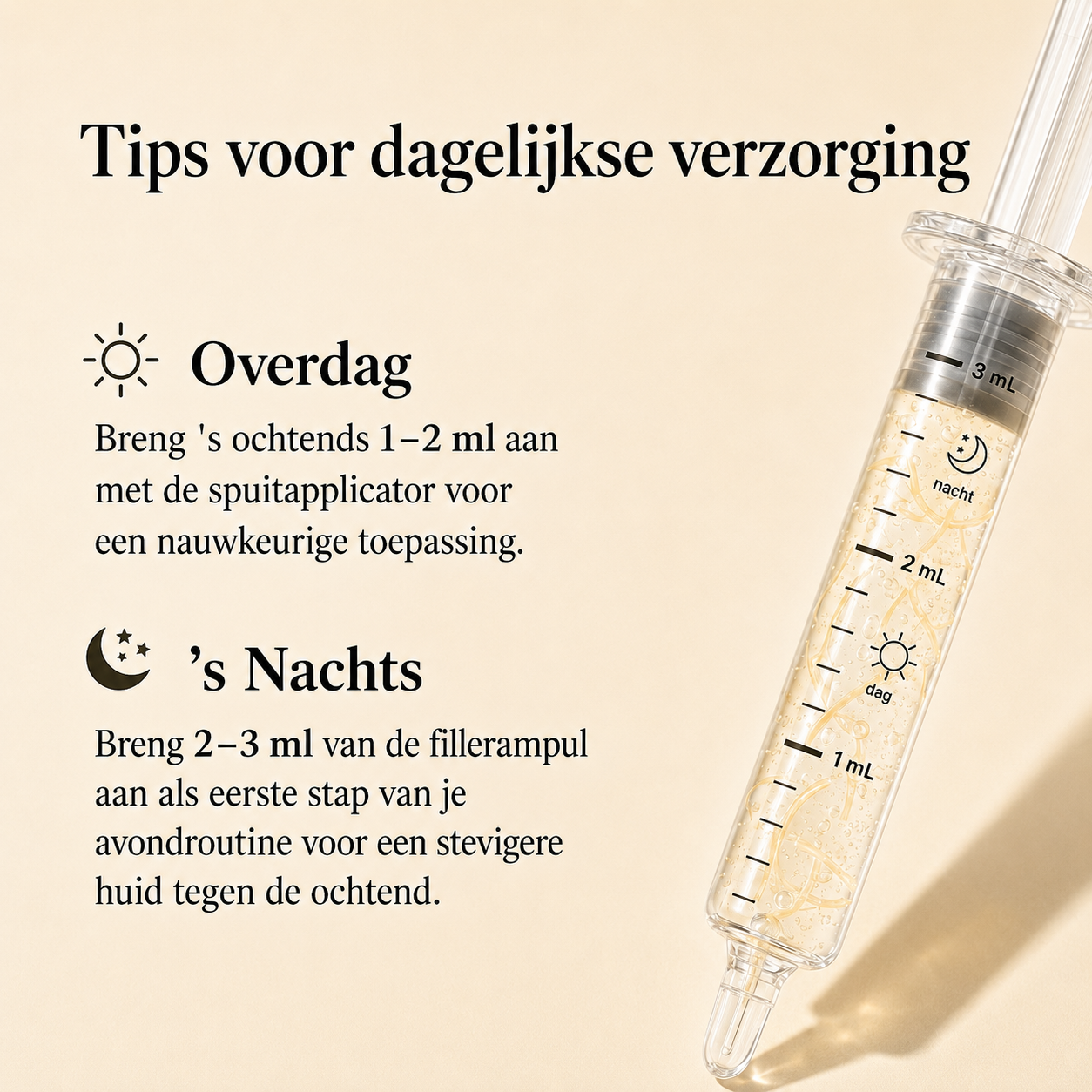 Koreaanse Liftende Ampul met Zijdepeptiden