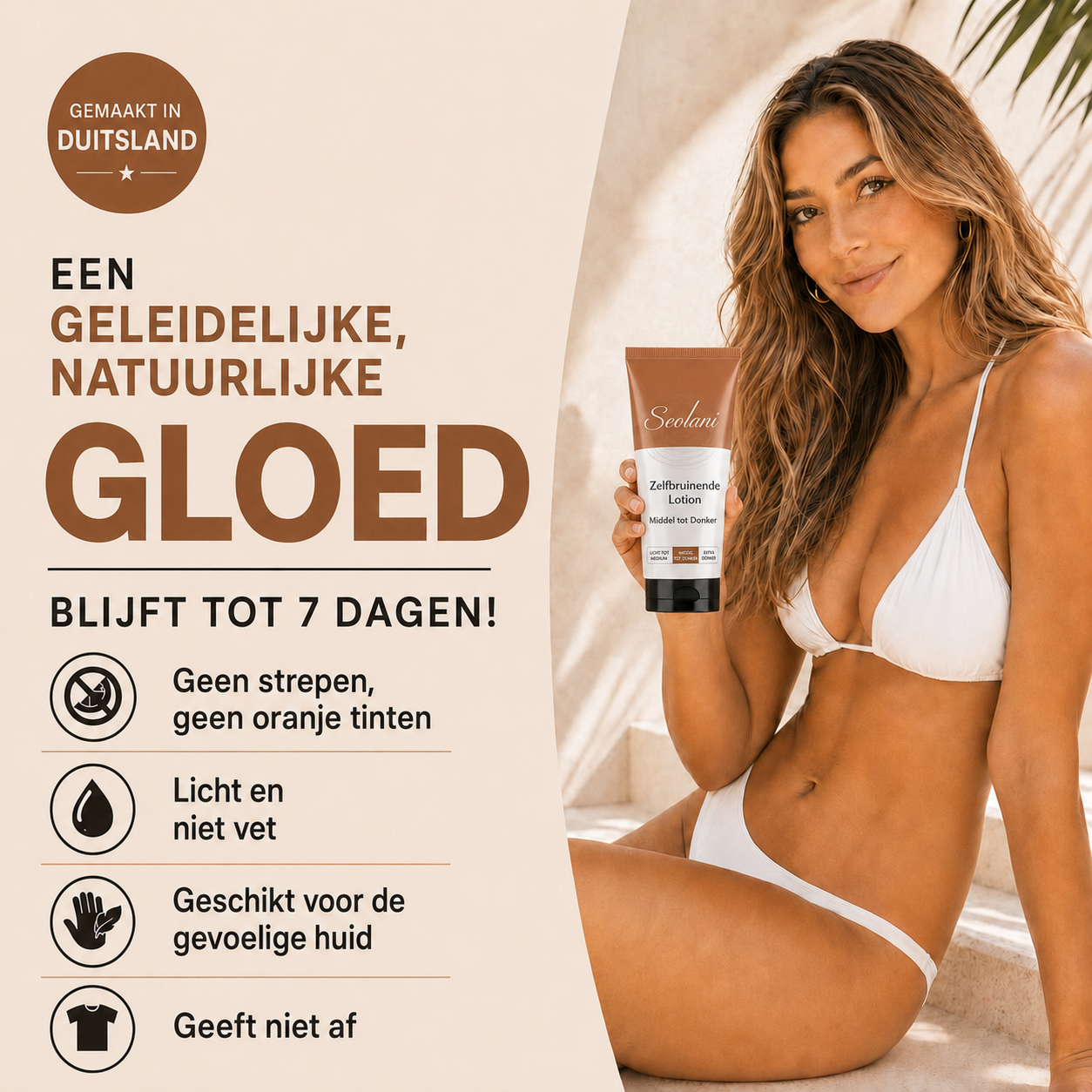 Zelfbruinende Bodylotion | Natuurlijke Bruiningscrème Zonder Zon