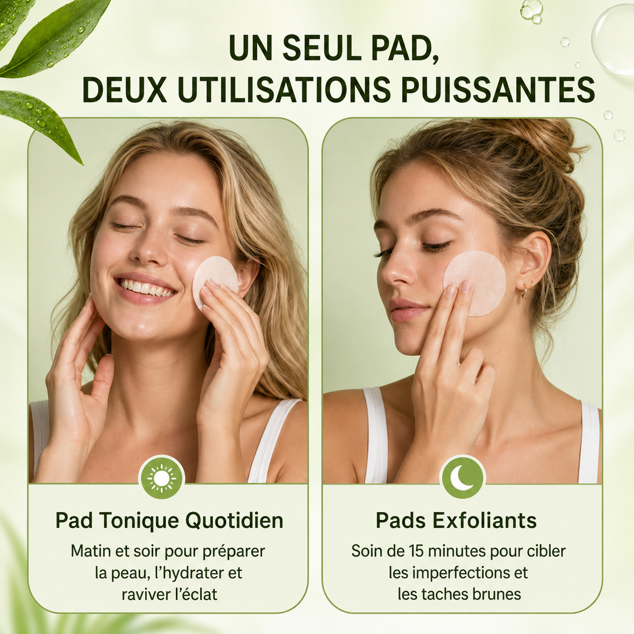 Pads Correcteurs de Taches Brunes pour le Visage | Pads Toniques Coréens contre l’Hyperpigmentation