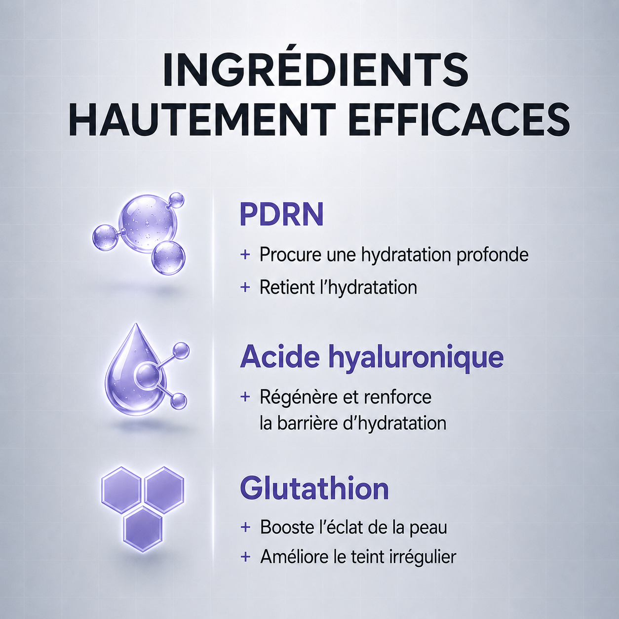 Sérum perlé coréen à l’acide hyaluronique et au PDRN