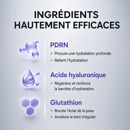 Sérum perlé coréen à l’acide hyaluronique et au PDRN