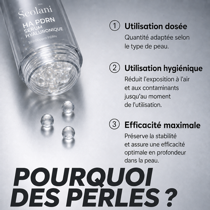 Sérum perlé coréen à l’acide hyaluronique et au PDRN