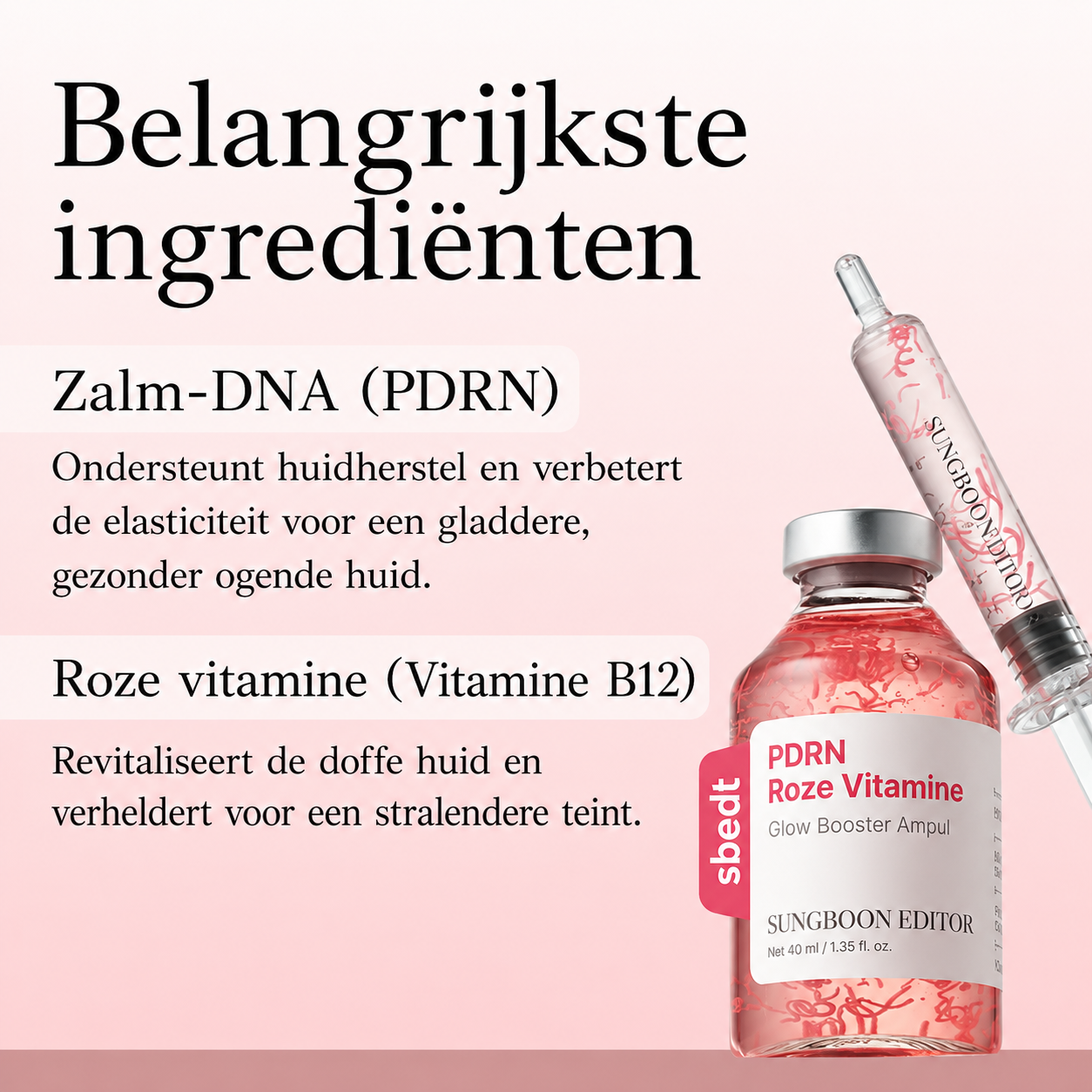 Koreaanse PDRN Vitamine Glow Booster Ampul