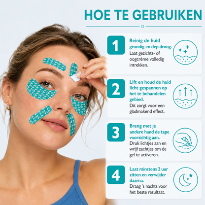 Gezichts- en oogtape met peptiden