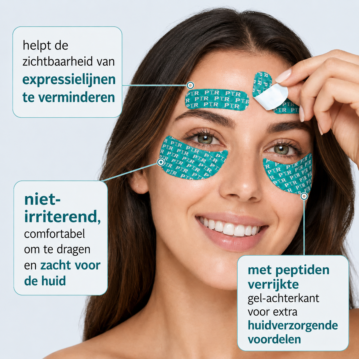 Gezichts- en oogtape met peptiden